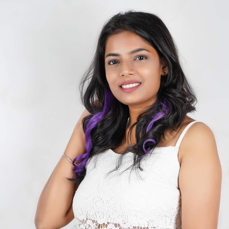 Purple Coloured Funky Highlights