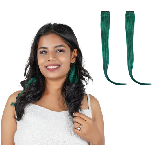Dark Green Coloured Funky Highlights