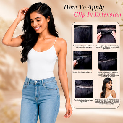 1 Clip Invisible Side Patch Hair Extension