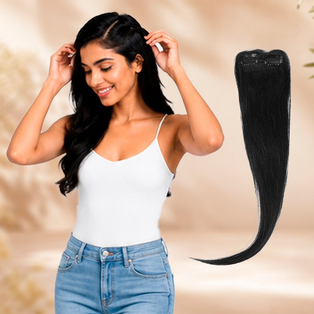 2 Clip Invisible Side Patch Hair Extension