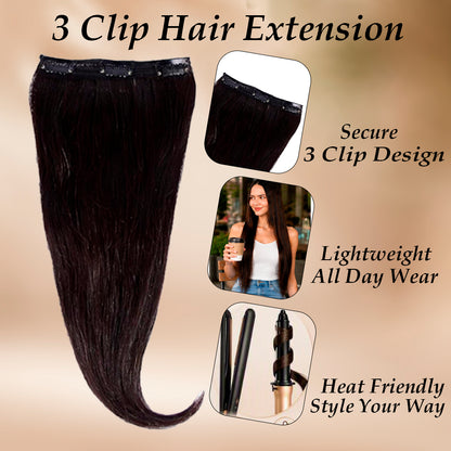 3 Clip-In Natural Human Hair Extension