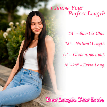 3 Clip-In Natural Human Hair Extension