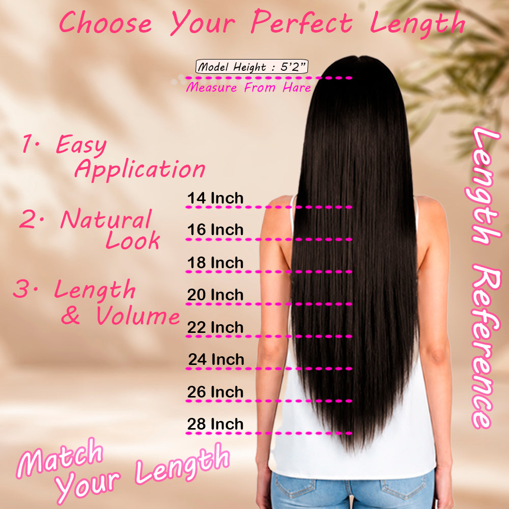 3 Clip-In Natural Human Hair Extension