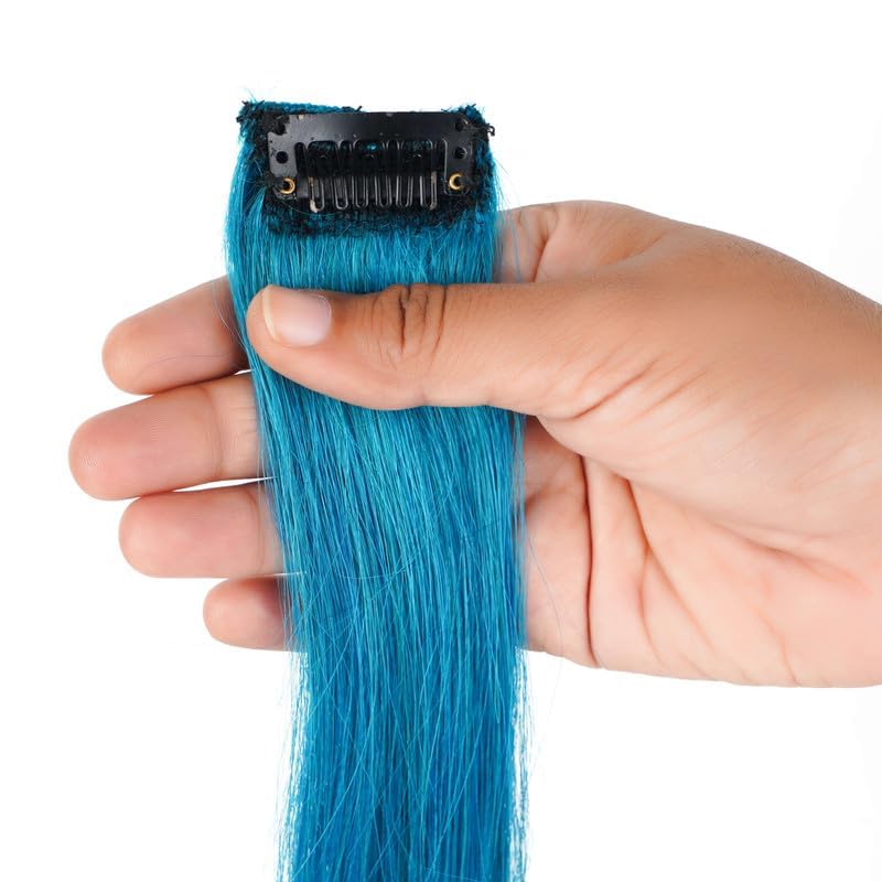 Tealblue Coloured Funky Highlights