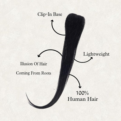 1 Clip Invisible Side Patch Hair Extension