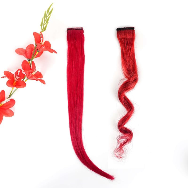 Red Coloured Funky Highlights