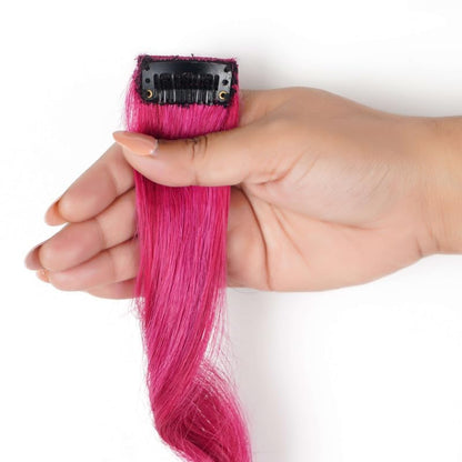 Dark Pink Coloured Funky Highlights