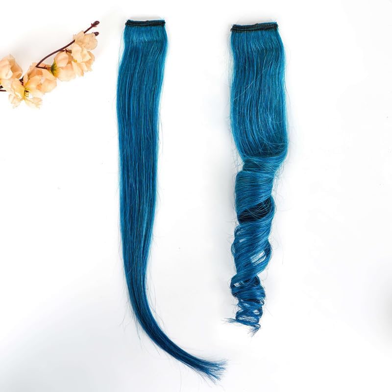 Tealblue Coloured Funky Highlights