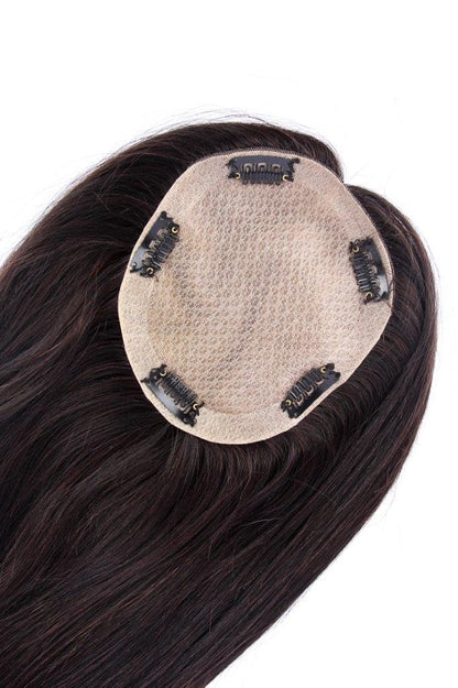 Silk Base Clip-In Invisible Hairpiece Topper