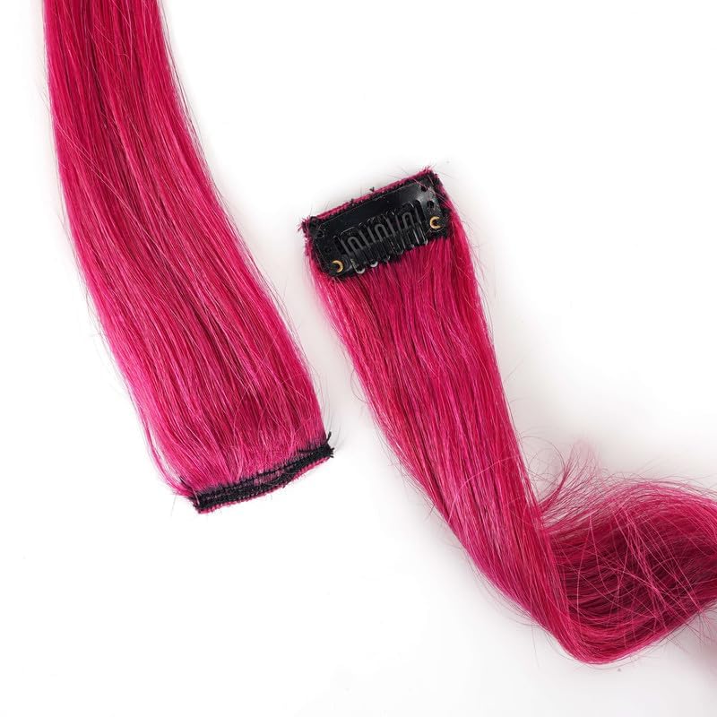Dark Pink Coloured Funky Highlights