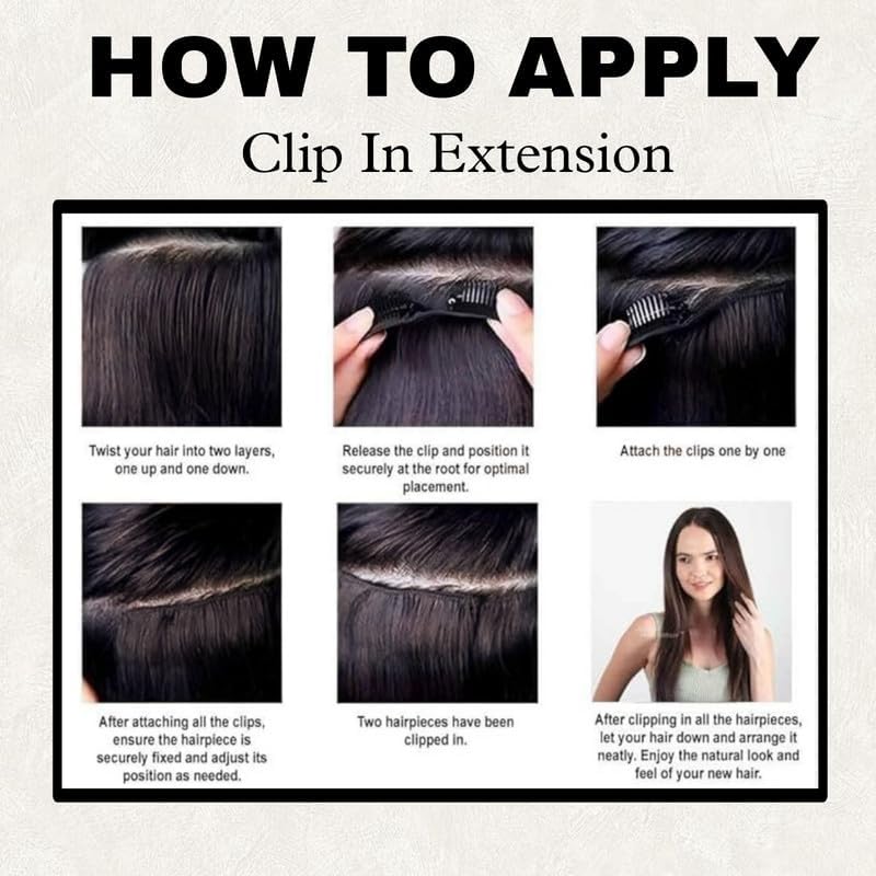 4 Clip-In Natural Human Hair Extension