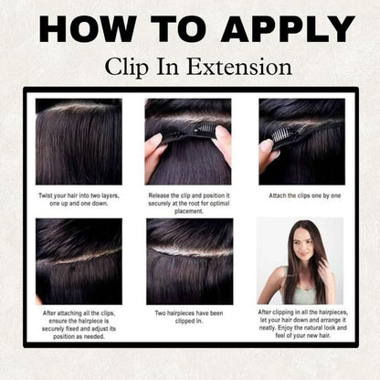 4 Clip-In Natural Human Hair Extension