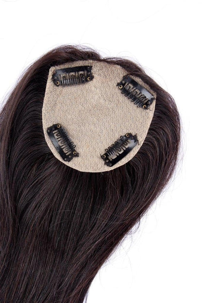 Silk Base Clip-In Invisible Hairpiece Topper