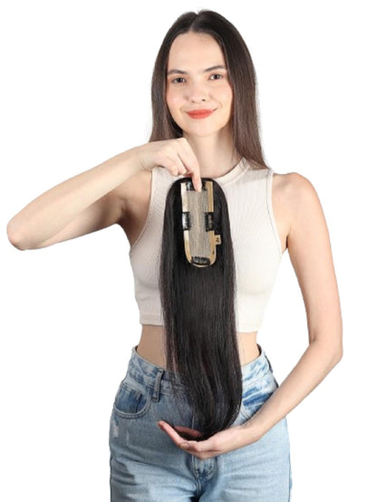 Mirage Base Clip-In Invisible Hairpiece Topper