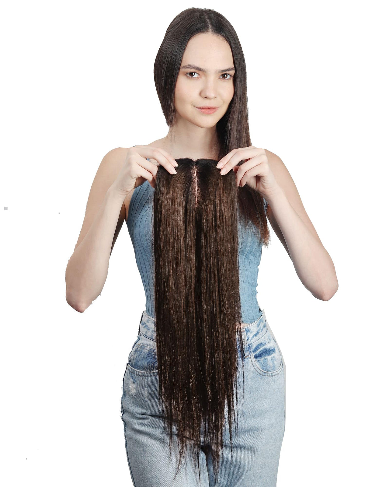 Mirage Base Clip-In Invisible Hairpiece Topper