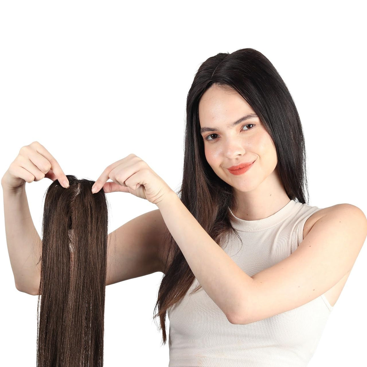 Mirage Base Clip-In Invisible Hairpiece Topper
