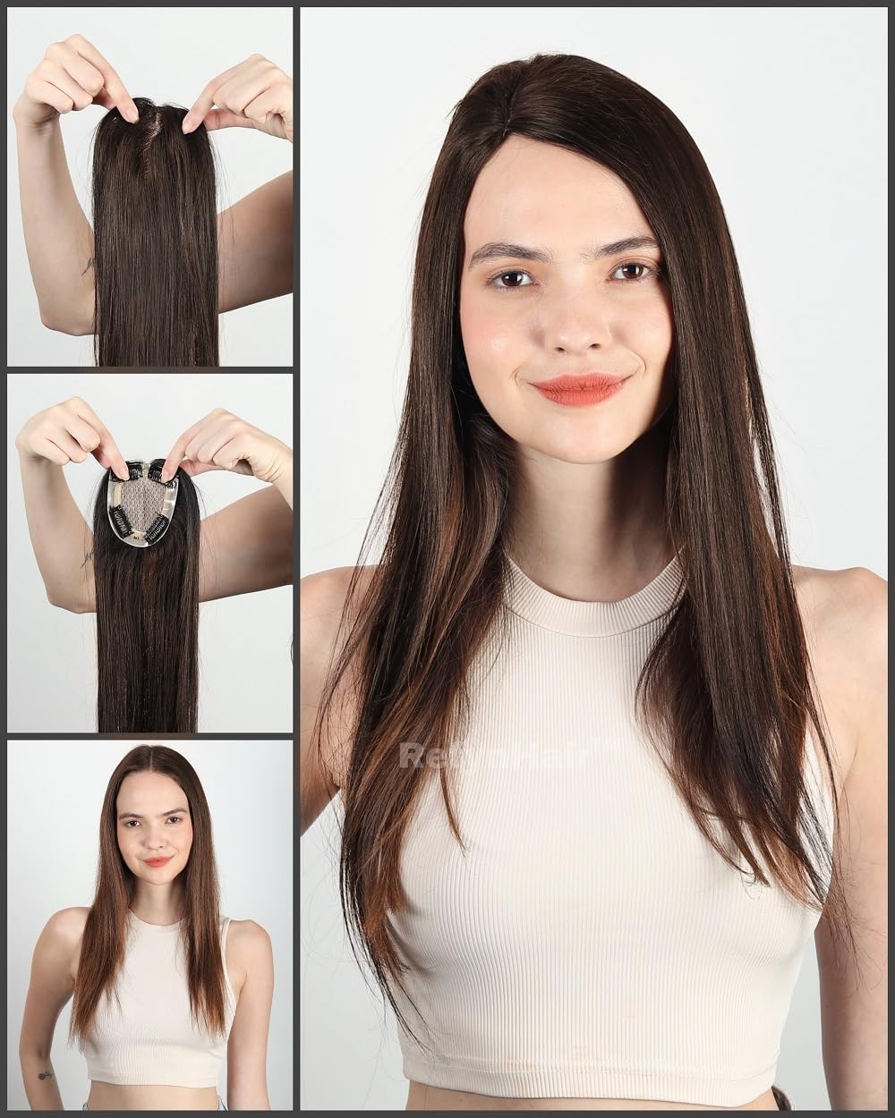 Mirage Base Clip-In Invisible Hairpiece Topper