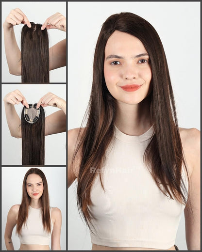 Mirage Base Clip-In Invisible Hairpiece Topper