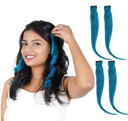 Tealblue Coloured Funky Highlights