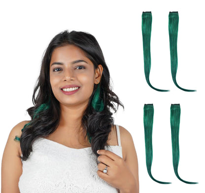 Dark Green Coloured Funky Highlights