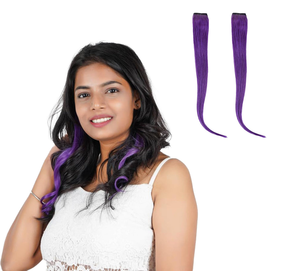 Purple Coloured Funky Highlights