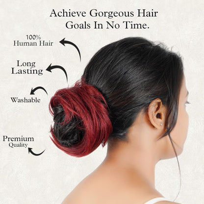 Women Human Hair Messy Bun