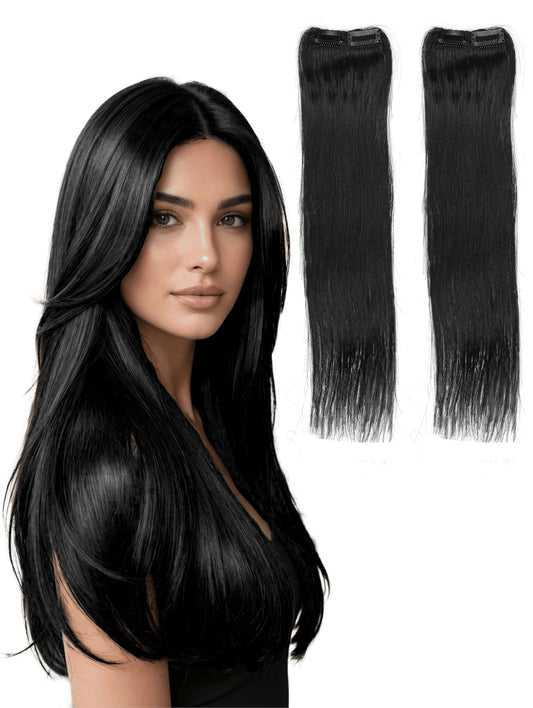 2 Clip Invisible Side Patch Hair Extension (Pack Of 2)