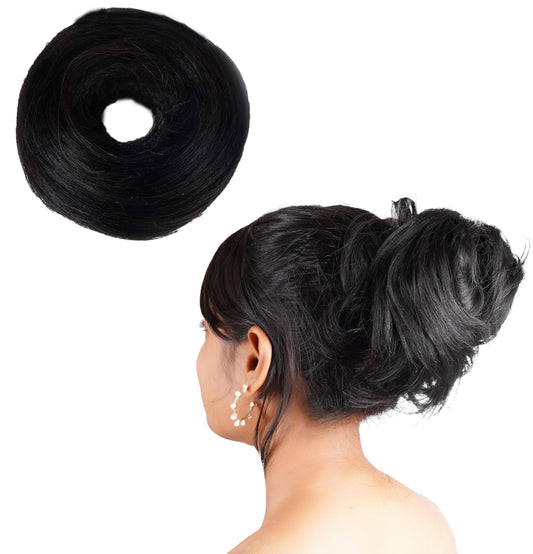 Women Human Hair Messy Bun