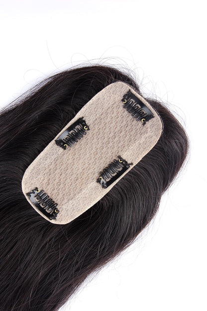 Silk Base Clip-In Invisible Hairpiece Topper