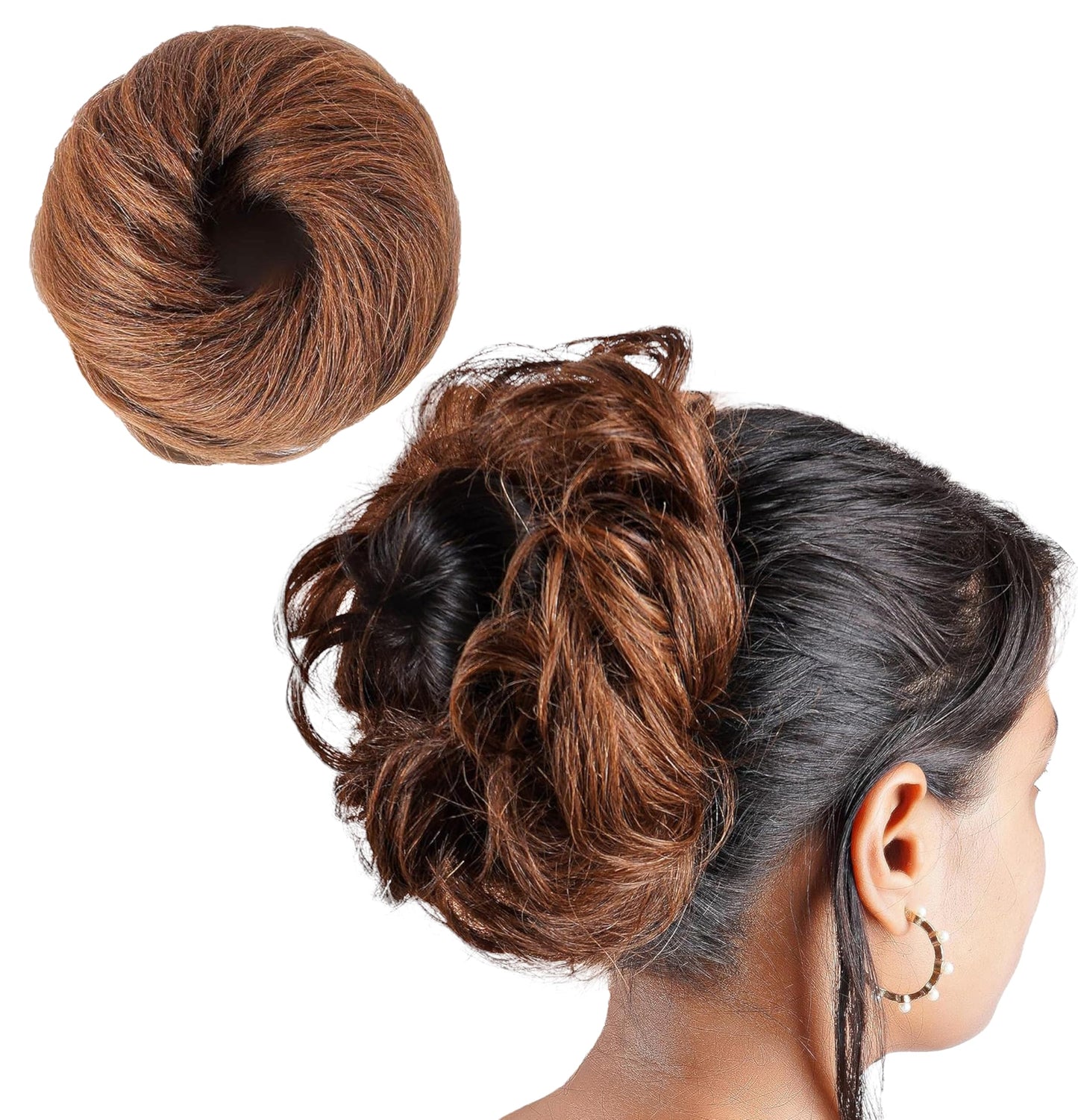 Women Human Hair Messy Bun