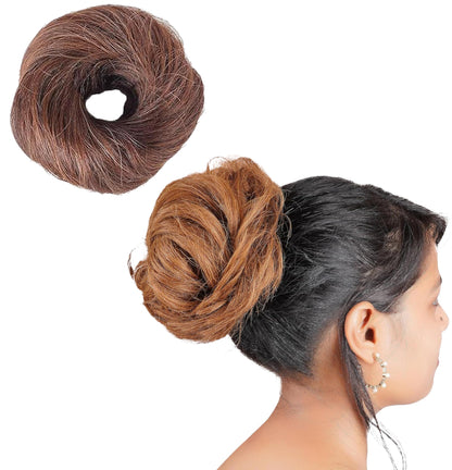 Women Human Hair Messy Bun