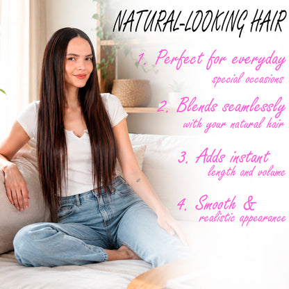 3 Clip-In Natural Human Hair Extension