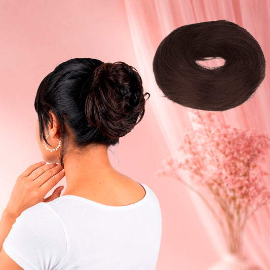 Women Human Hair Messy Bun