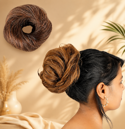 Women Human Hair Messy Bun