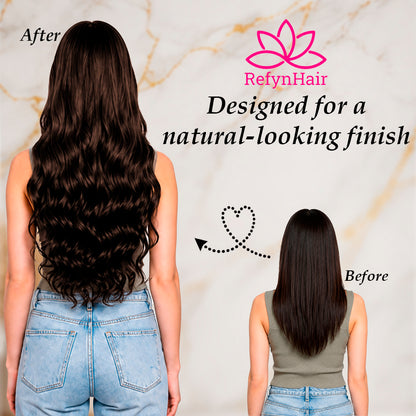 Set of 7 Clip In Hair Extension-4 Clip (1pc), 3 Clip (2pc), 2 Clip (2pc), 1 Clip (2pc)
