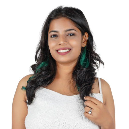 Dark Green Coloured Funky Highlights