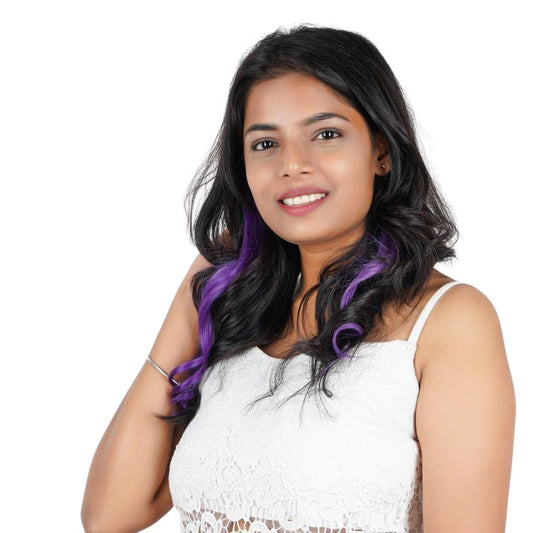 Purple Coloured Funky Highlights