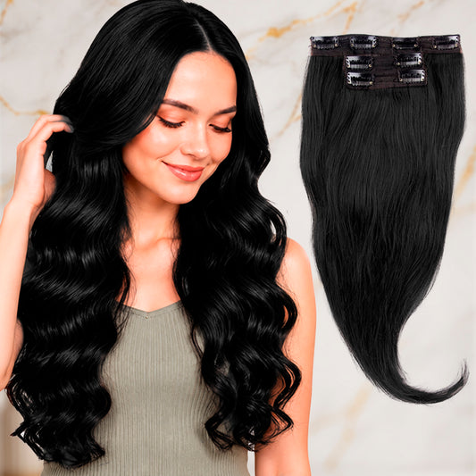 Set of 3 Clip In Hair Extension-4 Clip (1pc), 2 Clip (2pc)
